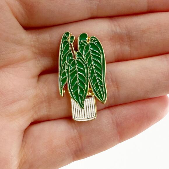 Potted Plant Enamel Pin, Cute Houseplant Pin Badge, Plant Lady Gift - Picture 1 of 4